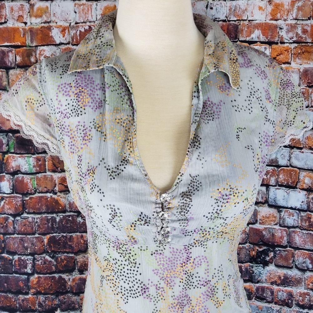 Free People Floral 3/4 Length Dress Size S